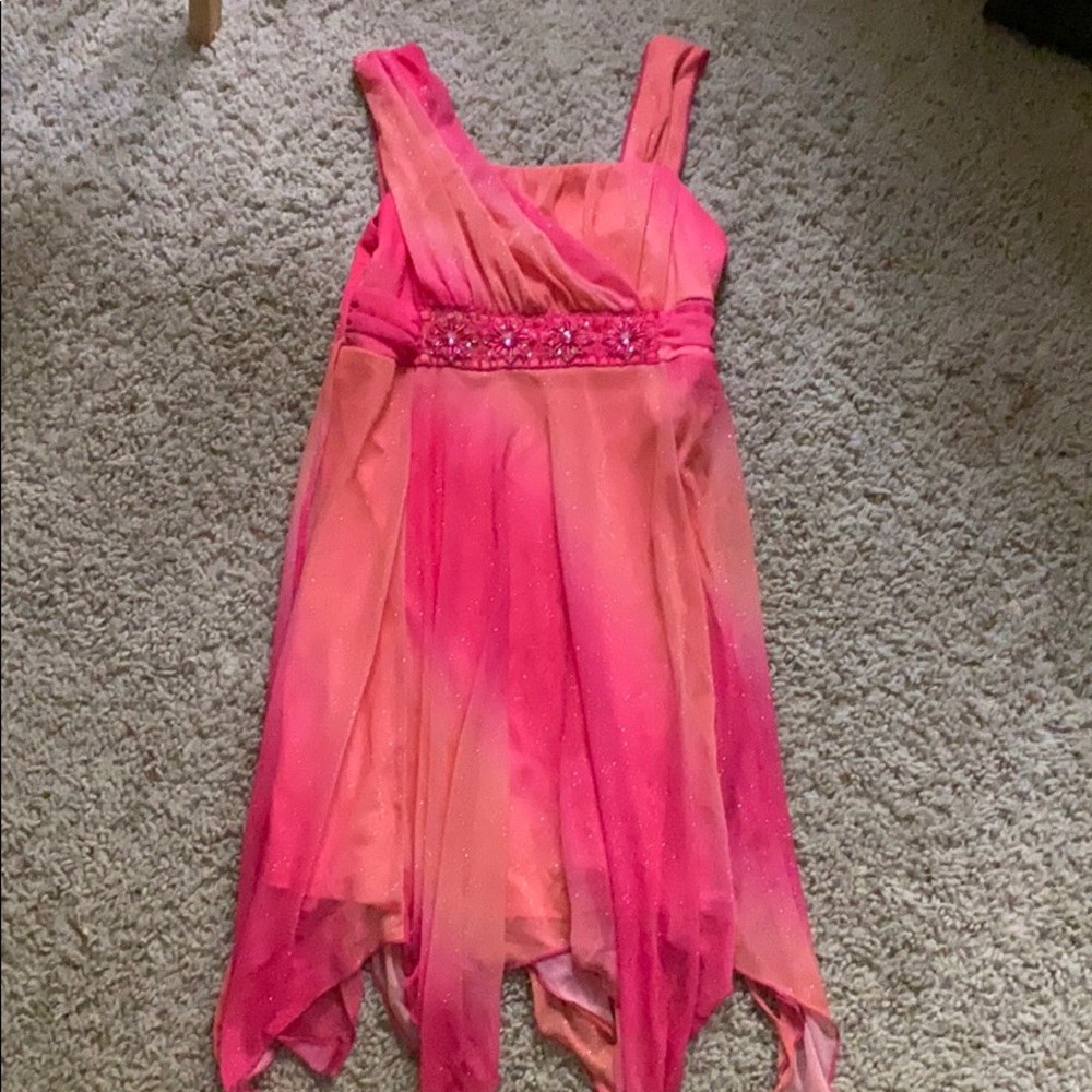 Pink and Orange Dress